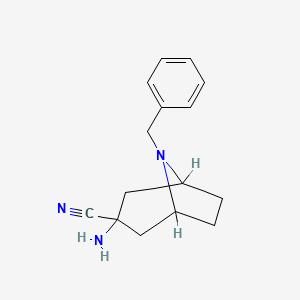 3-Amino-8-benzyl-8-azabicyclo[3.2.1]octane-3-carbonitrile