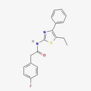 molecular formula C19H17FN2OS B6001697 N-(5-ethyl-4-phenyl-1,3-thiazol-2-yl)-2-(4-fluorophenyl)acetamide CAS No. 606923-17-5