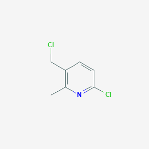 molecular formula C7H7Cl2N B060017 6-Chloro-3-(chloromethyl)-2-methylpyridine CAS No. 1211530-38-9