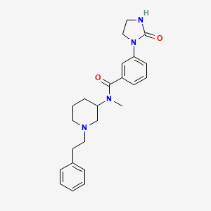 molecular formula C24H30N4O2 B6001875 N-methyl-3-(2-oxo-1-imidazolidinyl)-N-[1-(2-phenylethyl)-3-piperidinyl]benzamide 