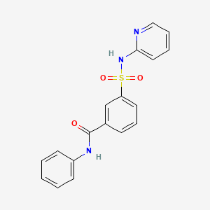 molecular formula C18H15N3O3S B6001947 N-phenyl-3-[(2-pyridinylamino)sulfonyl]benzamide 