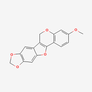 molecular formula C17H12O5 B600210 Anhydropisatin CAS No. 3187-53-9