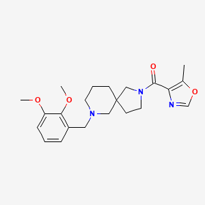 molecular formula C22H29N3O4 B6002182 [9-[(2,3-Dimethoxyphenyl)methyl]-2,9-diazaspiro[4.5]decan-2-yl]-(5-methyl-1,3-oxazol-4-yl)methanone 