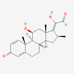molecular formula C22H27FO4 B600236 (2Z)-2-[(8S,9R,10S,11S,13S,14S,16S)-9-fluoro-11-hydroxy-10,13,16-trimethyl-3-oxo-6,7,8,11,12,14,15,16-octahydrocyclopenta[a]phenanthren-17-ylidene]-2-hydroxyacetaldehyde CAS No. 6762-45-4