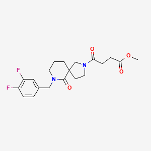 molecular formula C20H24F2N2O4 B6002422 methyl 4-[7-(3,4-difluorobenzyl)-6-oxo-2,7-diazaspiro[4.5]dec-2-yl]-4-oxobutanoate 