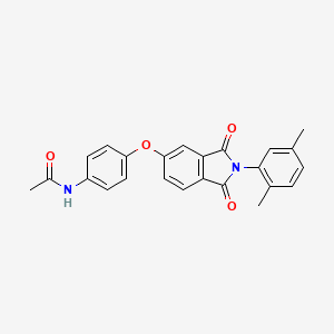 molecular formula C24H20N2O4 B6002565 N-(4-{[2-(2,5-dimethylphenyl)-1,3-dioxo-2,3-dihydro-1H-isoindol-5-yl]oxy}phenyl)acetamide 