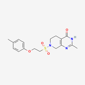 molecular formula C17H21N3O4S B6002691 2-Methyl-7-[2-(4-methylphenoxy)ethylsulfonyl]-3,5,6,8-tetrahydropyrido[3,4-d]pyrimidin-4-one 