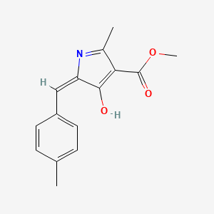 molecular formula C15H15NO3 B6002785 methyl (5E)-2-methyl-5-(4-methylbenzylidene)-4-oxo-4,5-dihydro-1H-pyrrole-3-carboxylate 