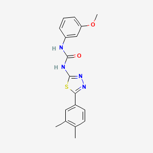 molecular formula C18H18N4O2S B6003012 1-[5-(3,4-Dimethylphenyl)-1,3,4-thiadiazol-2-yl]-3-(3-methoxyphenyl)urea 