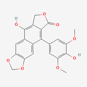 molecular formula C21H16O8 B600302 4'-Demethyldehydropodophyllotoxin CAS No. 117669-31-5
