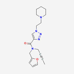 molecular formula C19H25N5O2 B6003028 N-but-2-ynyl-N-(furan-2-ylmethyl)-1-(2-piperidin-1-ylethyl)triazole-4-carboxamide 
