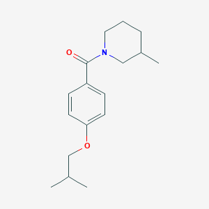 molecular formula C17H25NO2 B6003183 3-Methylpiperidyl 4-(2-methylpropoxy)phenyl ketone 