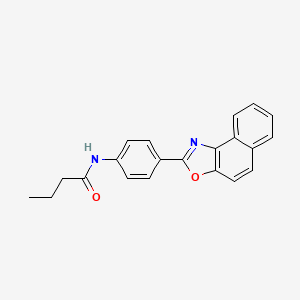 molecular formula C21H18N2O2 B6003265 N-(4-benzo[e][1,3]benzoxazol-2-ylphenyl)butanamide 
