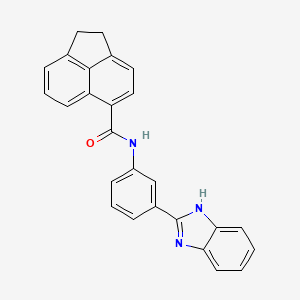 molecular formula C26H19N3O B6003333 N-[3-(1H-benzimidazol-2-yl)phenyl]-1,2-dihydroacenaphthylene-5-carboxamide 