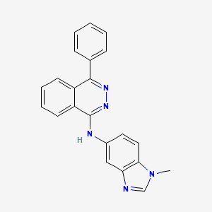 molecular formula C22H17N5 B6003350 N-(1-methyl-1H-benzimidazol-5-yl)-4-phenylphthalazin-1-amine 