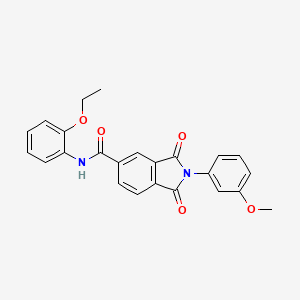 molecular formula C24H20N2O5 B6003451 N-(2-ethoxyphenyl)-2-(3-methoxyphenyl)-1,3-dioxo-2,3-dihydro-1H-isoindole-5-carboxamide 