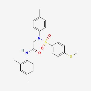 molecular formula C24H26N2O3S2 B6003596 N-(2,4-Dimethylphenyl)-N~2~-(4-methylphenyl)-N~2~-[4-(methylsulfanyl)benzene-1-sulfonyl]glycinamide CAS No. 5724-39-0