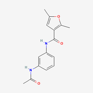 molecular formula C15H16N2O3 B6003630 N-(3-ACETAMIDOPHENYL)-2,5-DIMETHYL-3-FURAMIDE 