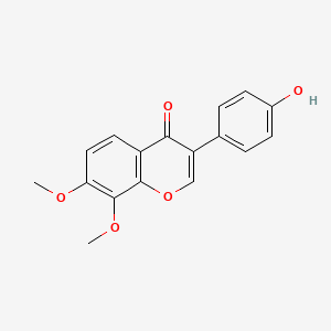 7,8-Dimethoxy-3-(4-hydroxyphenyl)-4H-1-benzopyran-4-one