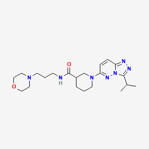 molecular formula C21H33N7O2 B6003983 N-[3-(morpholin-4-yl)propyl]-1-[3-(propan-2-yl)[1,2,4]triazolo[4,3-b]pyridazin-6-yl]piperidine-3-carboxamide 