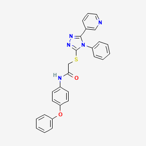 molecular formula C27H21N5O2S B6004082 N-(4-phenoxyphenyl)-2-{[4-phenyl-5-(pyridin-3-yl)-4H-1,2,4-triazol-3-yl]sulfanyl}acetamide 