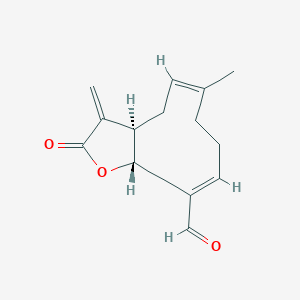 molecular formula C15H18O3 B600409 Frutescin - Chrysanthemum segetum (corn marigold) CAS No. 36790-43-9