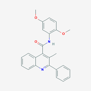 molecular formula C25H22N2O3 B6004231 N-(2,5-dimethoxyphenyl)-3-methyl-2-phenylquinoline-4-carboxamide CAS No. 6098-07-3