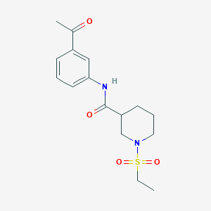 molecular formula C16H22N2O4S B6004304 N-(3-ACETYLPHENYL)-1-(ETHANESULFONYL)PIPERIDINE-3-CARBOXAMIDE 