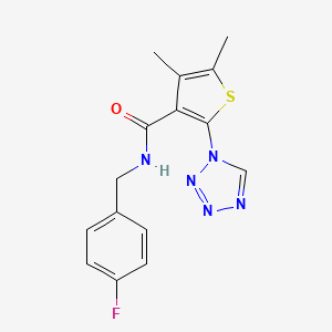 molecular formula C15H14FN5OS B6004383 N-(4-fluorobenzyl)-4,5-dimethyl-2-(1H-tetrazol-1-yl)thiophene-3-carboxamide 