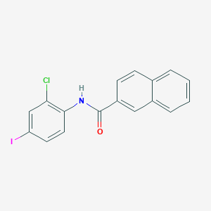 molecular formula C17H11ClINO B6004415 N-(2-chloro-4-iodophenyl)naphthalene-2-carboxamide 