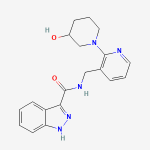 molecular formula C19H21N5O2 B6004783 N-[[2-(3-hydroxypiperidin-1-yl)pyridin-3-yl]methyl]-1H-indazole-3-carboxamide 