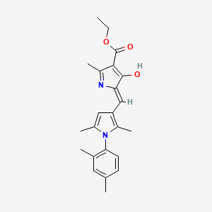 molecular formula C23H26N2O3 B6004816 ethyl (5Z)-5-{[1-(2,4-dimethylphenyl)-2,5-dimethyl-1H-pyrrol-3-yl]methylidene}-2-methyl-4-oxo-4,5-dihydro-1H-pyrrole-3-carboxylate CAS No. 6219-04-1
