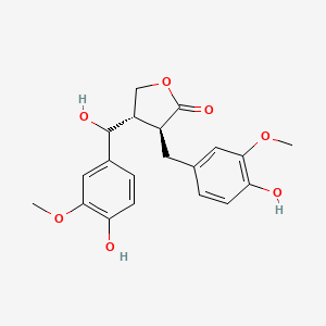 molecular formula C20H22O7 B600482 (-)-Hydroxymatairesinol CAS No. 20268-71-7