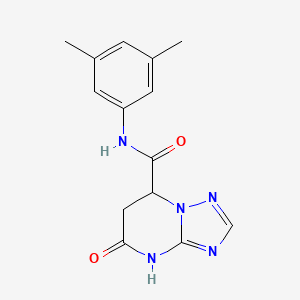 molecular formula C14H15N5O2 B6004907 N-(3,5-dimethylphenyl)-5-oxo-4,5,6,7-tetrahydro[1,2,4]triazolo[1,5-a]pyrimidine-7-carboxamide 