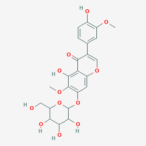 5-Hydroxy-3-(4-hydroxy-3-methoxyphenyl)-6-methoxy-7-[3,4,5-trihydroxy-6-(hydroxymethyl)oxan-2-yl]oxychromen-4-one