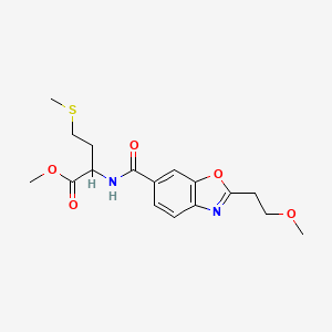 molecular formula C17H22N2O5S B6005052 Methyl 2-[[2-(2-methoxyethyl)-1,3-benzoxazole-6-carbonyl]amino]-4-methylsulfanylbutanoate 