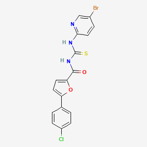 molecular formula C17H11BrClN3O2S B6005062 N-[(5-bromopyridin-2-yl)carbamothioyl]-5-(4-chlorophenyl)furan-2-carboxamide 