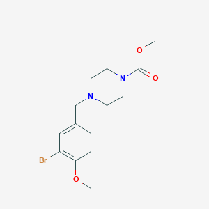 molecular formula C15H21BrN2O3 B6005194 ethyl 4-[(3-bromo-4-methoxyphenyl)methyl]piperazine-1-carboxylate 