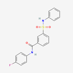 molecular formula C19H15FN2O3S B6005292 N-(4-fluorophenyl)-3-(phenylsulfamoyl)benzamide 