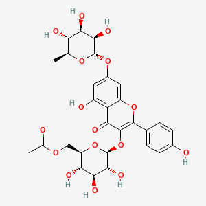 molecular formula C29H32O16 B600531 Kaempferol 3-O-(6''-O-acetyl)glucoside-7-O-rhamnoside CAS No. 66465-24-5