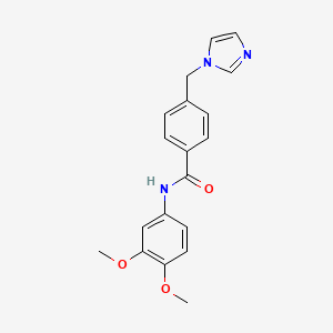 molecular formula C19H19N3O3 B6005452 N-(3,4-dimethoxyphenyl)-4-(imidazol-1-ylmethyl)benzamide 