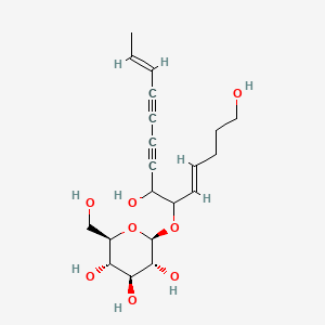 molecular formula C20H28O8 B600552 (2R,3R,4S,5S,6R)-2-[(4E,12E)-1,7-dihydroxytetradeca-4,12-dien-8,10-diyn-6-yl]oxy-6-(hydroxymethyl)oxane-3,4,5-triol CAS No. 136085-37-5
