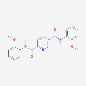 molecular formula C21H19N3O4 B6005629 N2,N5-bis(2-methoxyphenyl)pyridine-2,5-dicarboxamide 