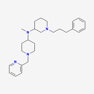 molecular formula C26H38N4 B6005652 N-methyl-1-(3-phenylpropyl)-N-[1-(pyridin-2-ylmethyl)piperidin-4-yl]piperidin-3-amine 