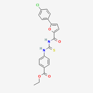 molecular formula C21H17ClN2O4S B6005669 Ethyl 4-[[5-(4-chlorophenyl)furan-2-carbonyl]carbamothioylamino]benzoate 