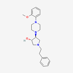 molecular formula C23H31N3O2 B6005752 (3S,4S)-4-[4-(2-methoxyphenyl)piperazin-1-yl]-1-(2-phenylethyl)pyrrolidin-3-ol 