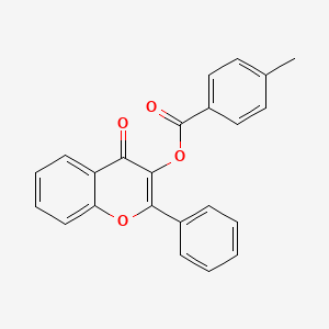 molecular formula C23H16O4 B600580 (4-Oxo-2-phenylchromen-3-yl) 4-methylbenzoate CAS No. 808784-08-9