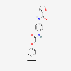 molecular formula C23H24N2O4 B6005846 N-(4-{[(4-tert-butylphenoxy)acetyl]amino}phenyl)furan-2-carboxamide 