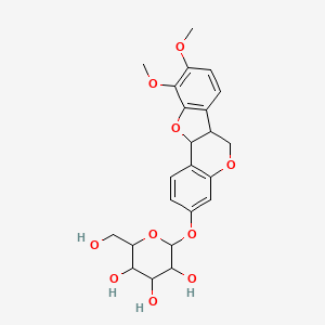  B600589 2-[(9,10-dimethoxy-6a,11a-dihydro-6H-[1]benzofuro[3,2-c]chromen-3-yl)oxy]-6-(hydroxymethyl)oxane-3,4,5-triol CAS No. 94367-42-7