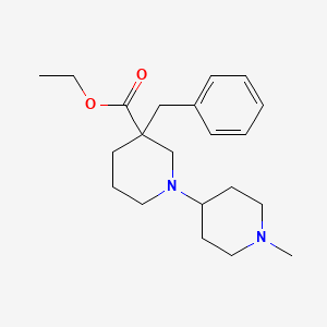 molecular formula C21H32N2O2 B6005935 Ethyl 3-benzyl-1-(1-methylpiperidin-4-yl)piperidine-3-carboxylate 